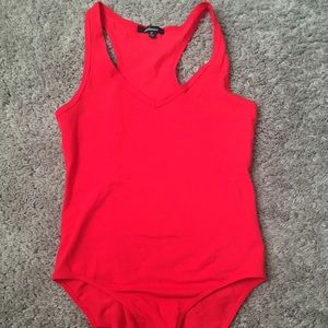 Red Tank Top Bodysuit
